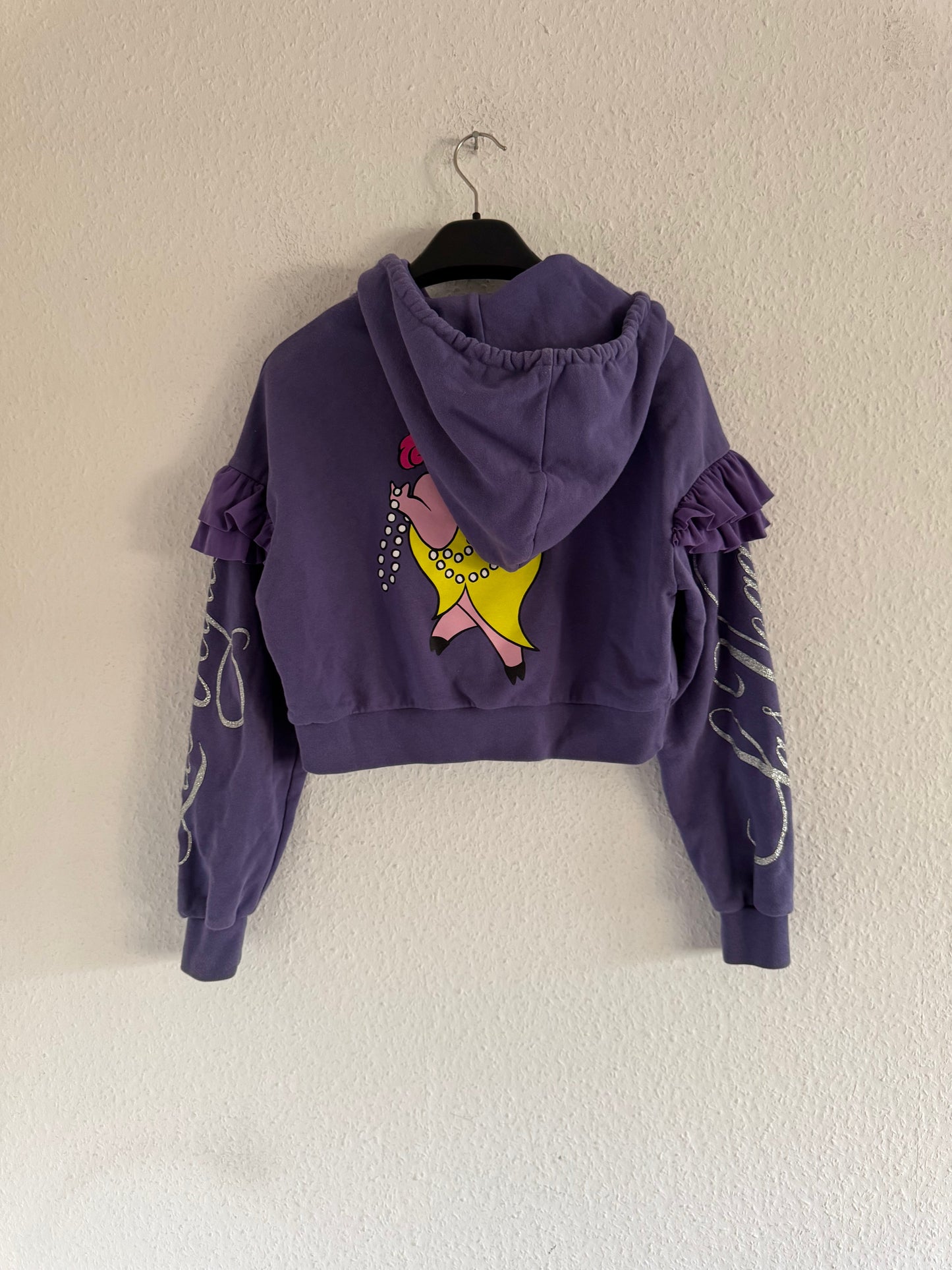 Jeremy Scott FW17 Runway Ruffle Cropped Zip Hoodie