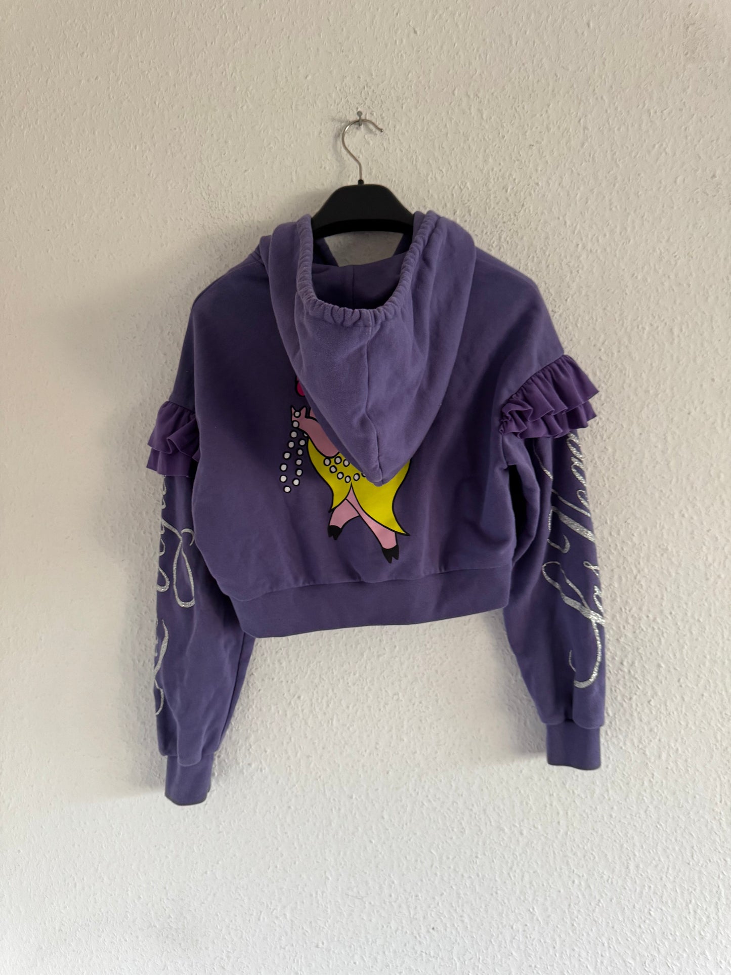 Jeremy Scott FW17 Runway Ruffle Cropped Zip Hoodie