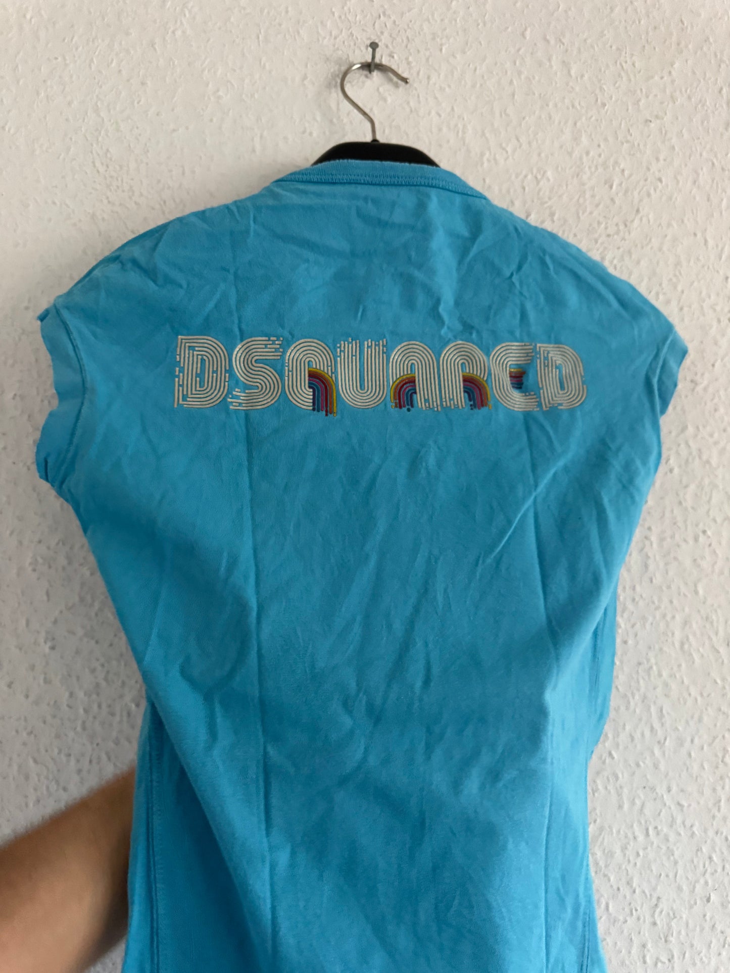 Dsquared2 D² Logo Cropped Cap Sleeve Tank