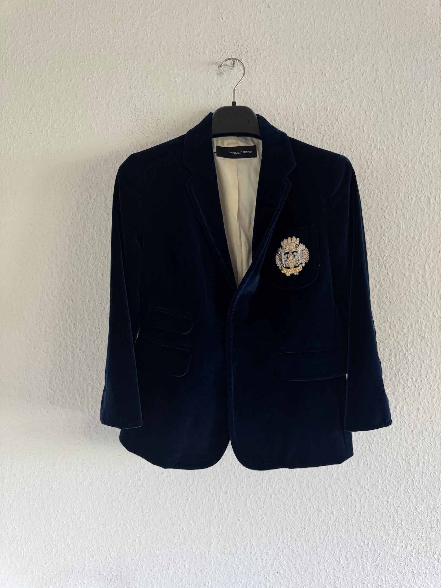 Dsquared2 FW06 Crest Patch Velvet Blazer