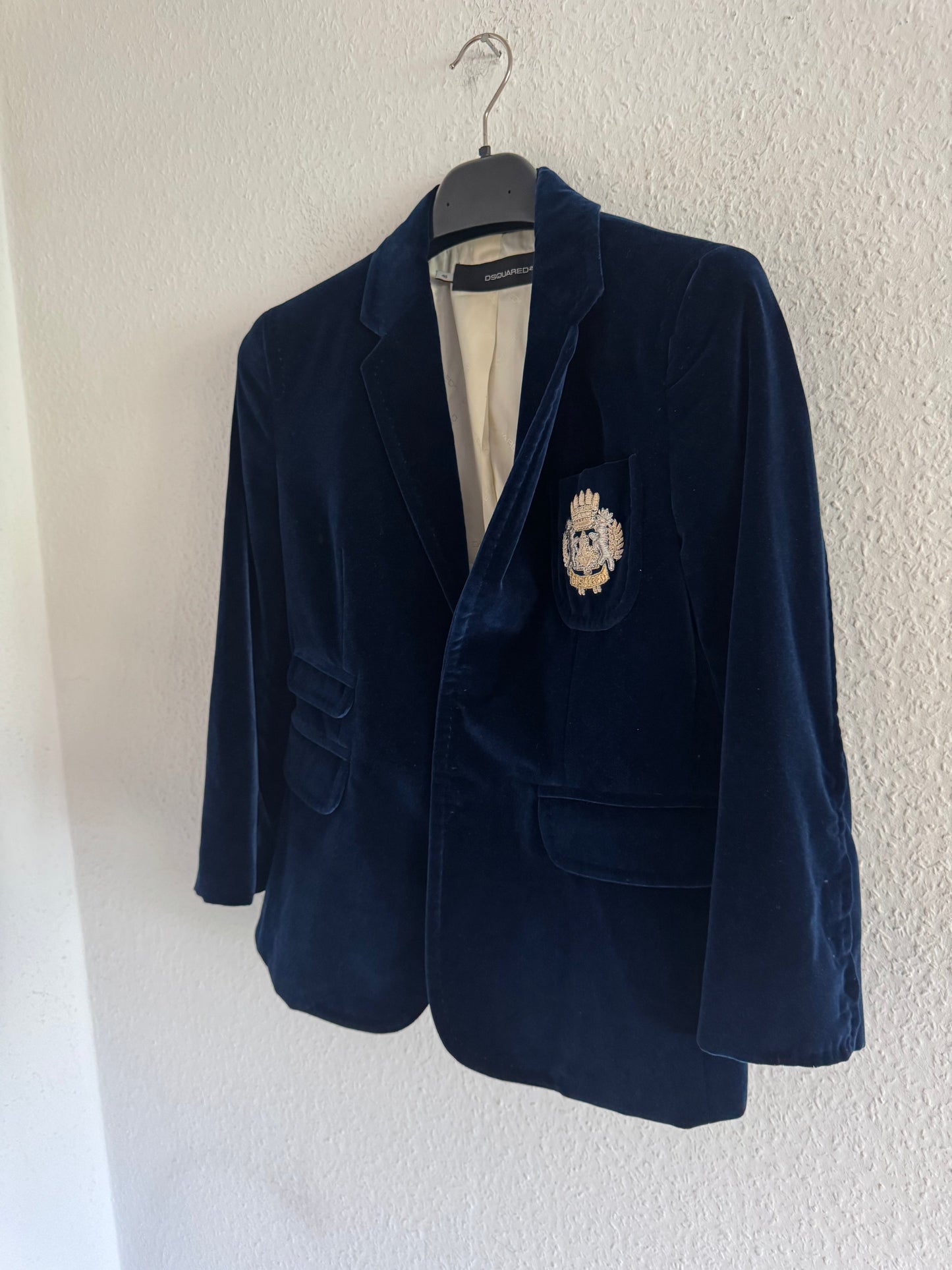 Dsquared2 FW06 Crest Patch Velvet Blazer