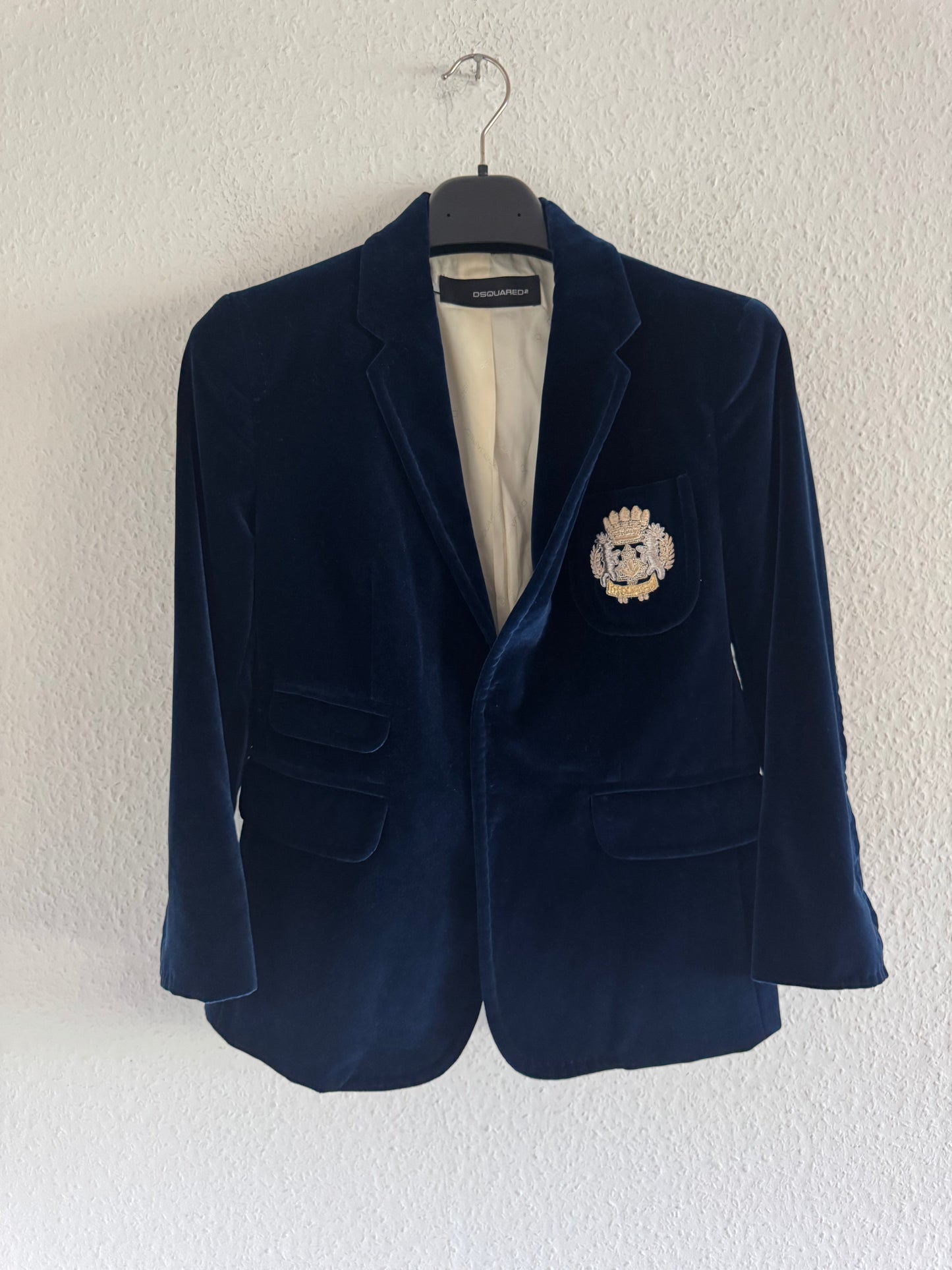 Dsquared2 FW06 Crest Patch Velvet Blazer