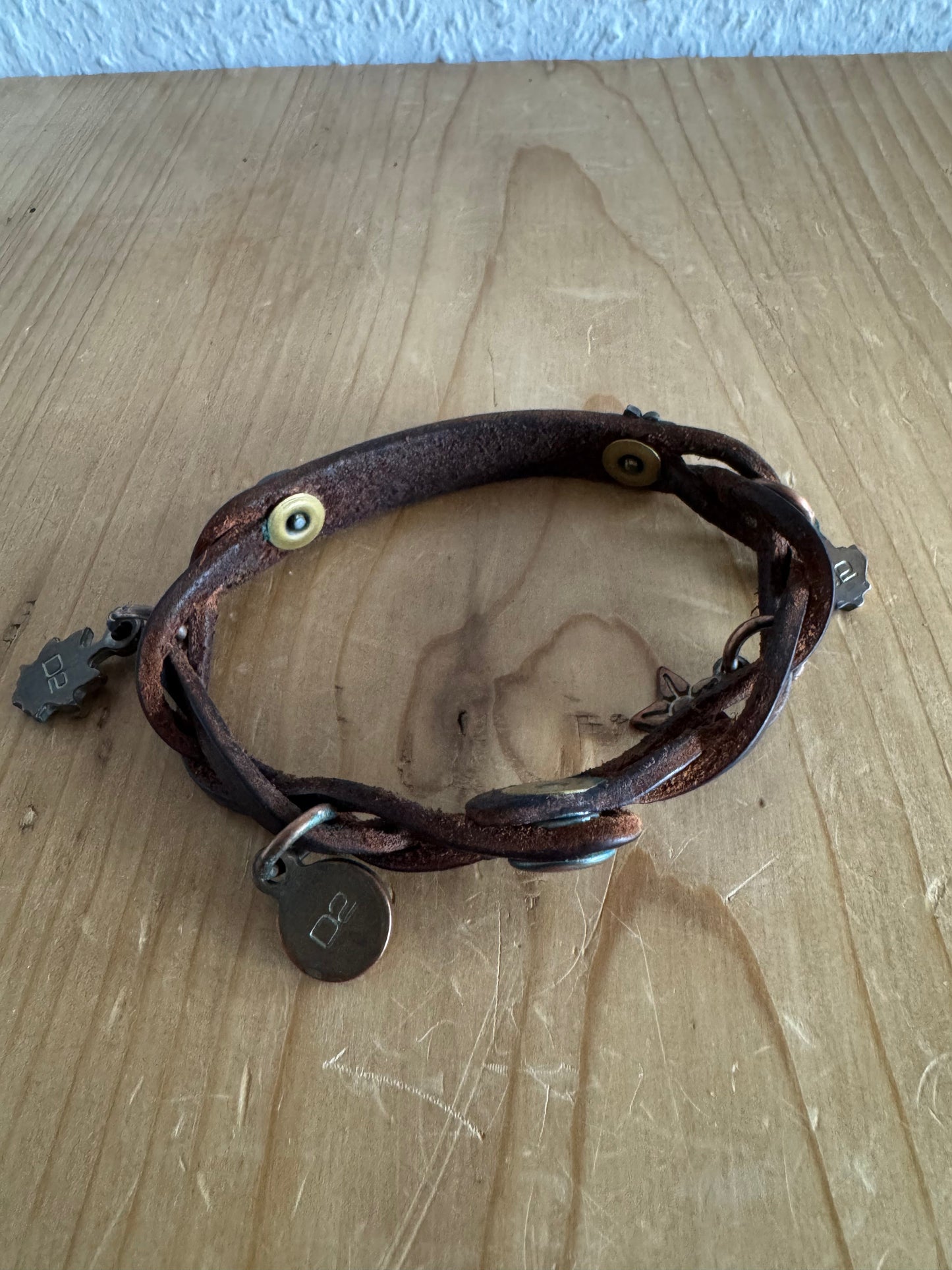 Dsquared2 Leather Charm Bracelet