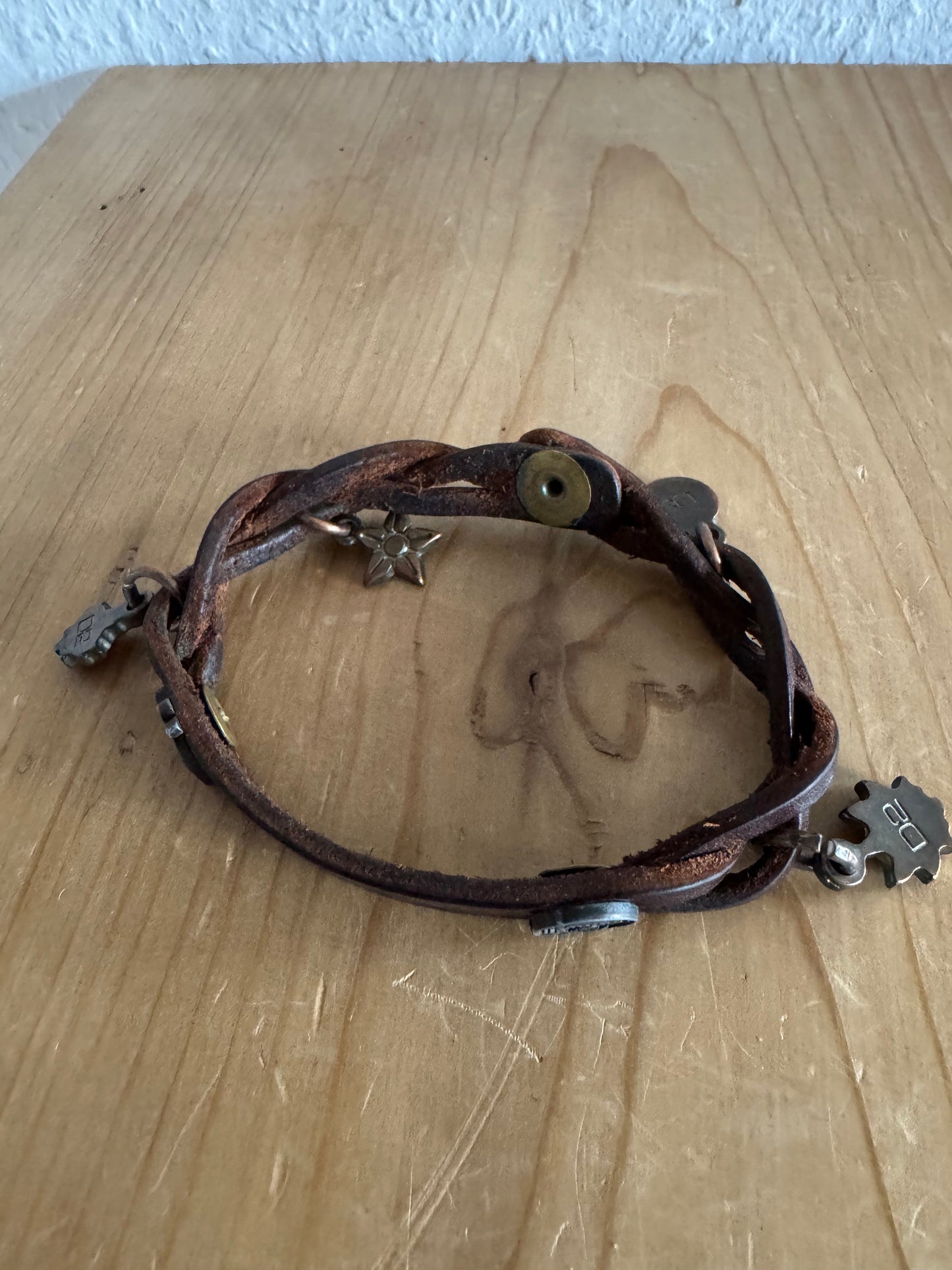 Dsquared2 Leather Charm Bracelet