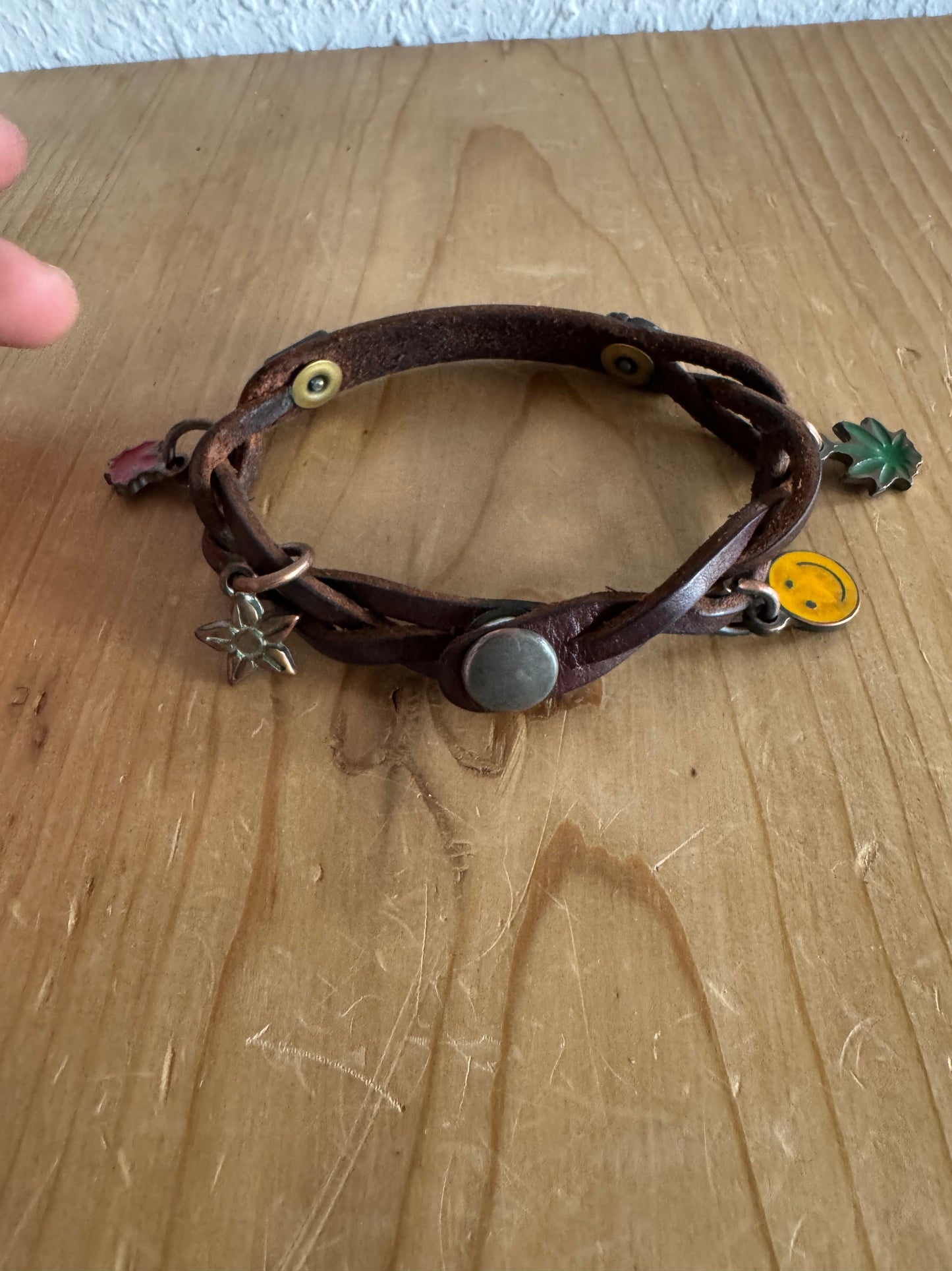 Dsquared2 Leather Charm Bracelet