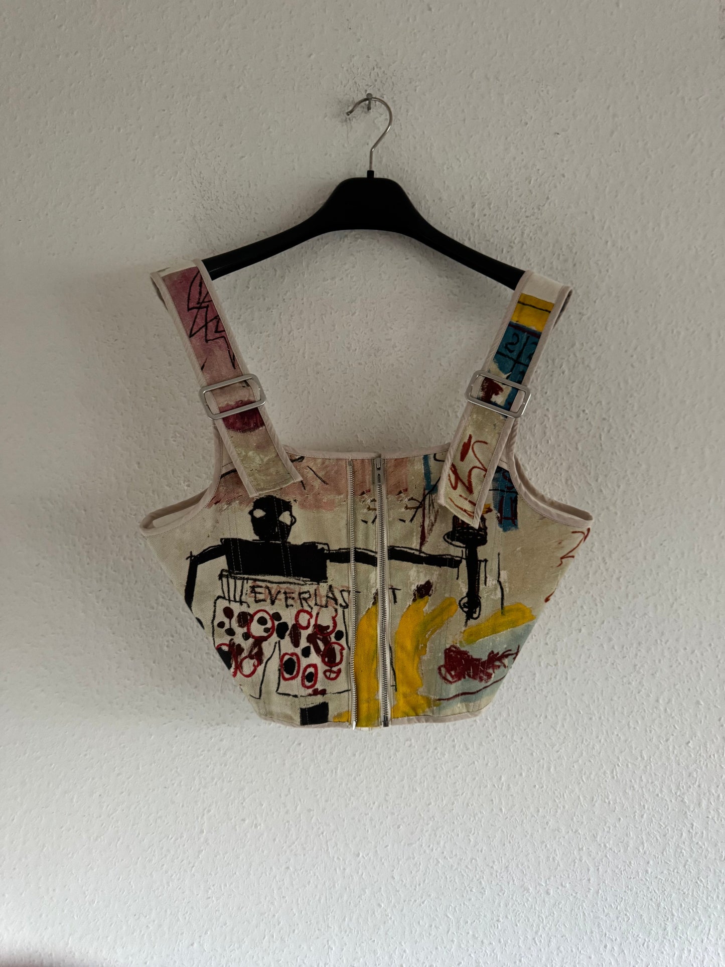 H&M × Basquiat Art Print Corset Top