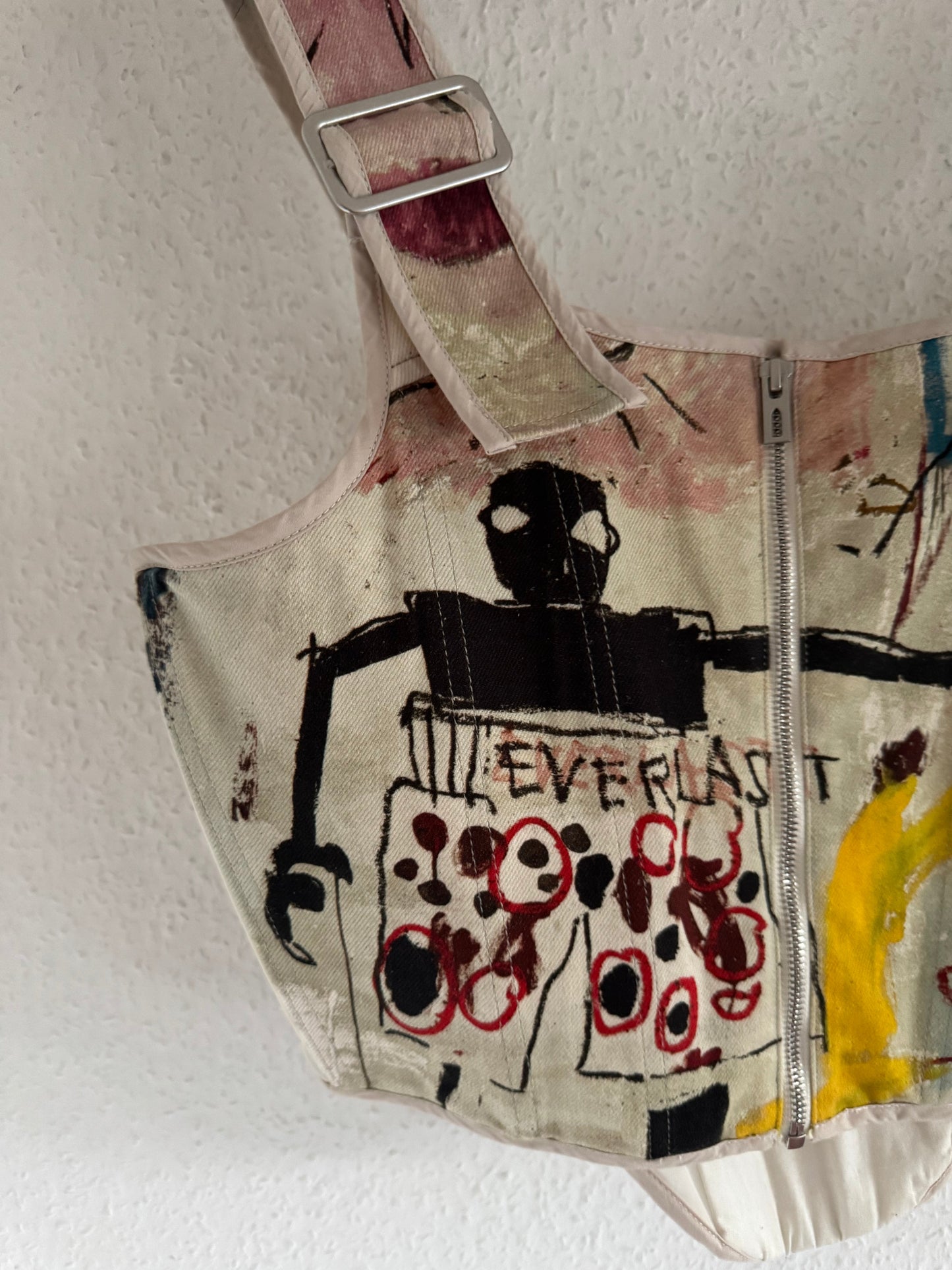 H&M × Basquiat Art Print Corset Top
