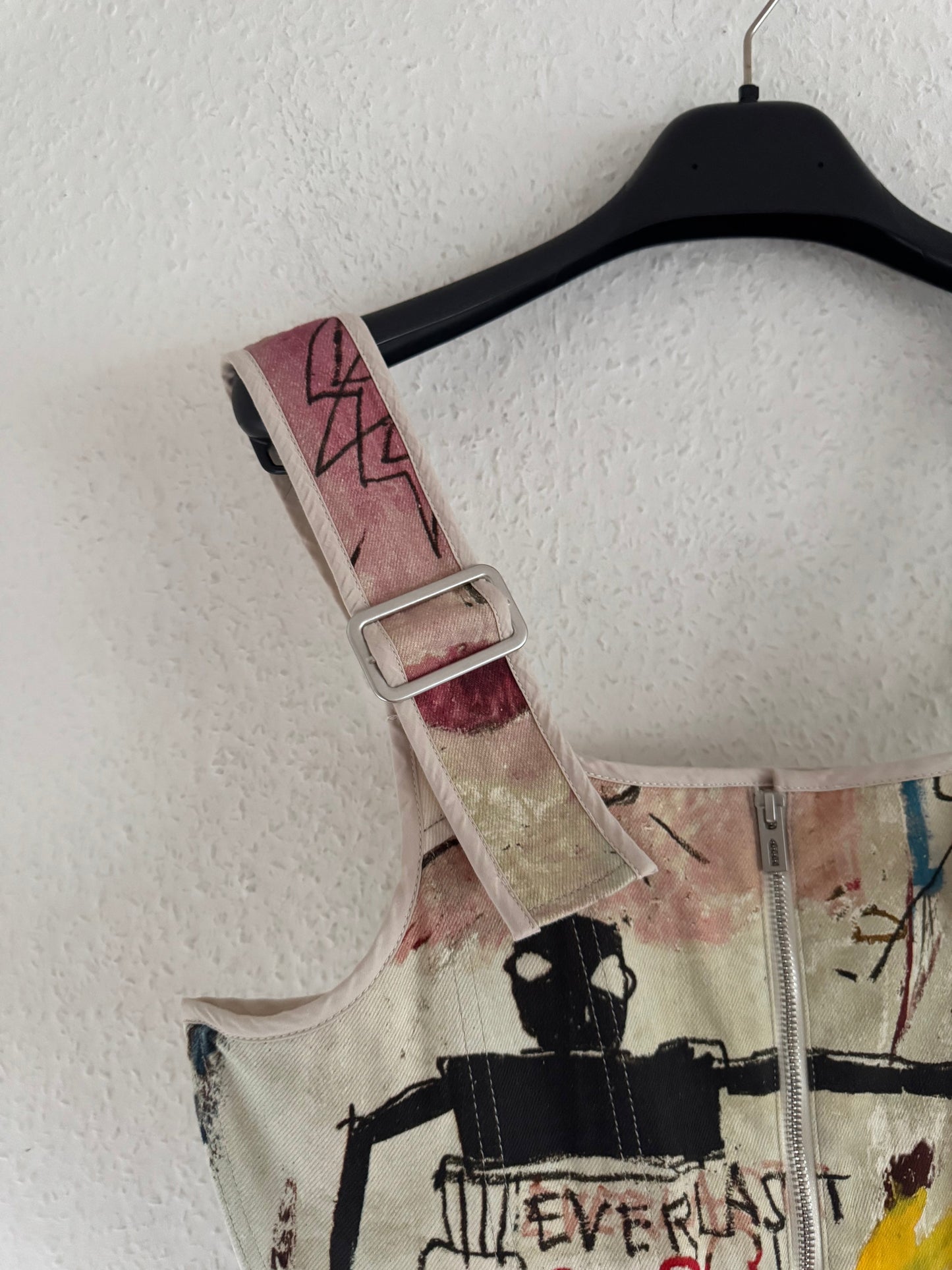 H&M × Basquiat Art Print Corset Top