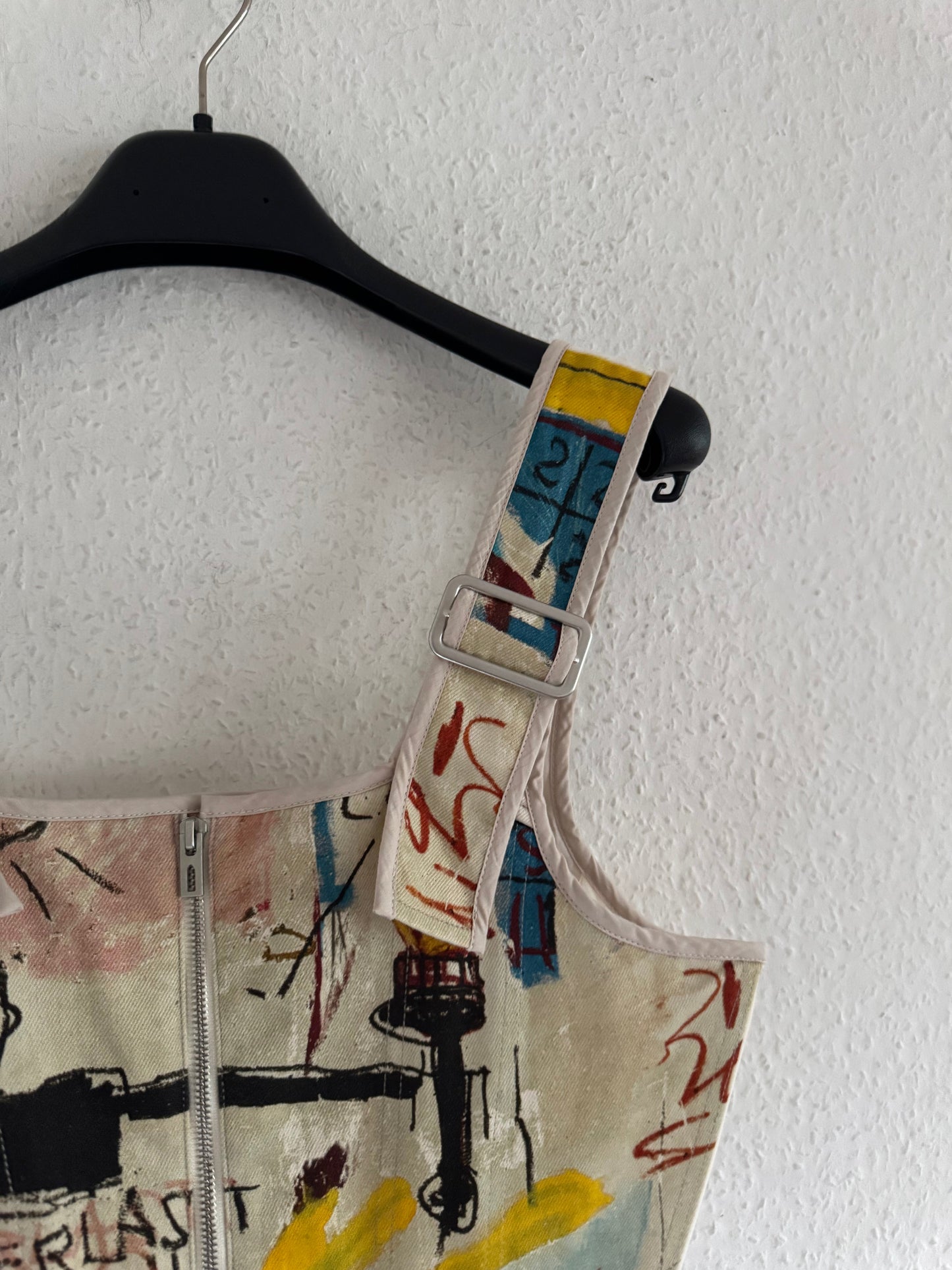 H&M × Basquiat Art Print Corset Top