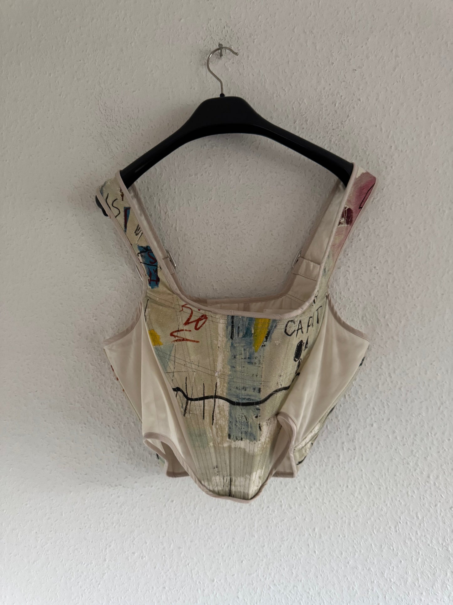 H&M × Basquiat Art Print Corset Top