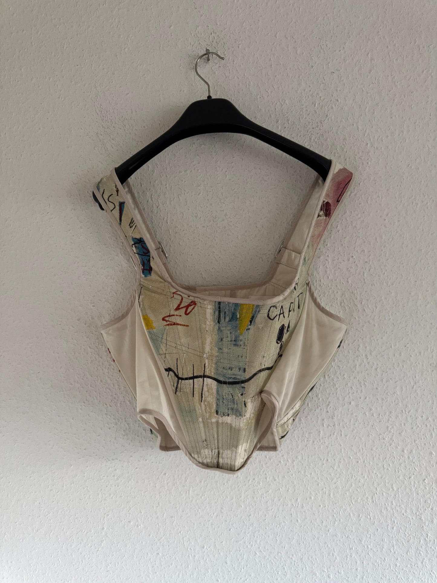 H&M × Basquiat Art Print Corset Top