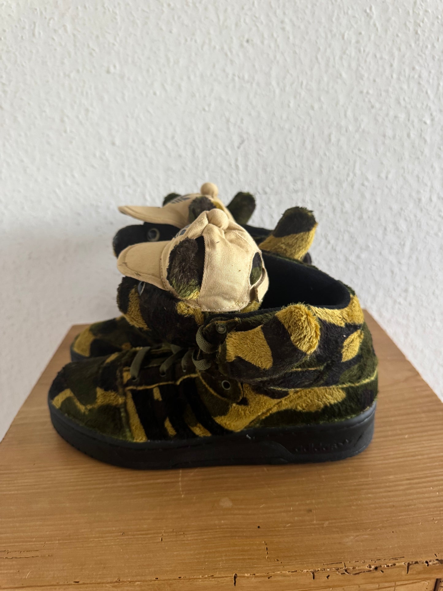 Adidas × Jeremy Scott JS Camo Teddy Bear High Top Sneakers