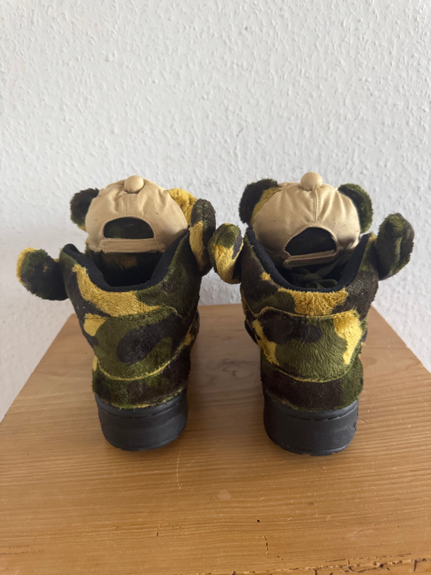 Adidas × Jeremy Scott JS Camo Teddy Bear High Top Sneakers