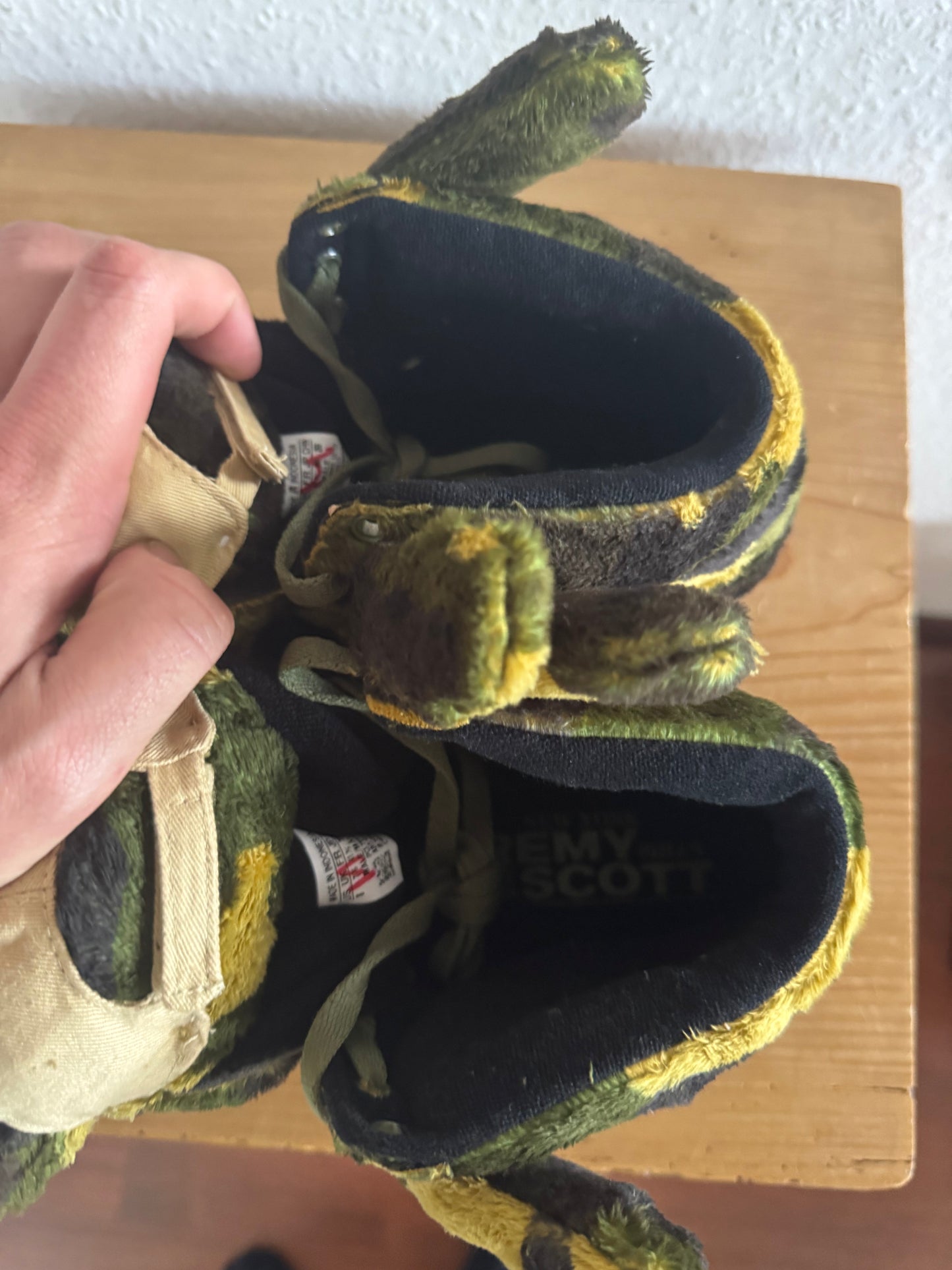 Adidas × Jeremy Scott JS Camo Teddy Bear High Top Sneakers