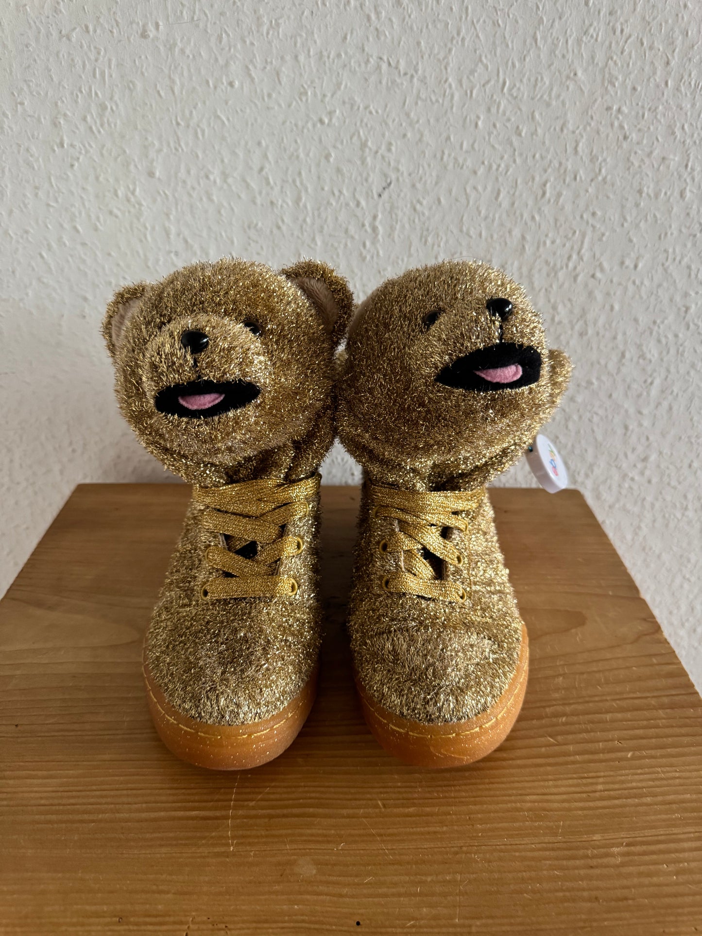 Adidas × Jeremy Scott Gold Teddy Bear Sneakers