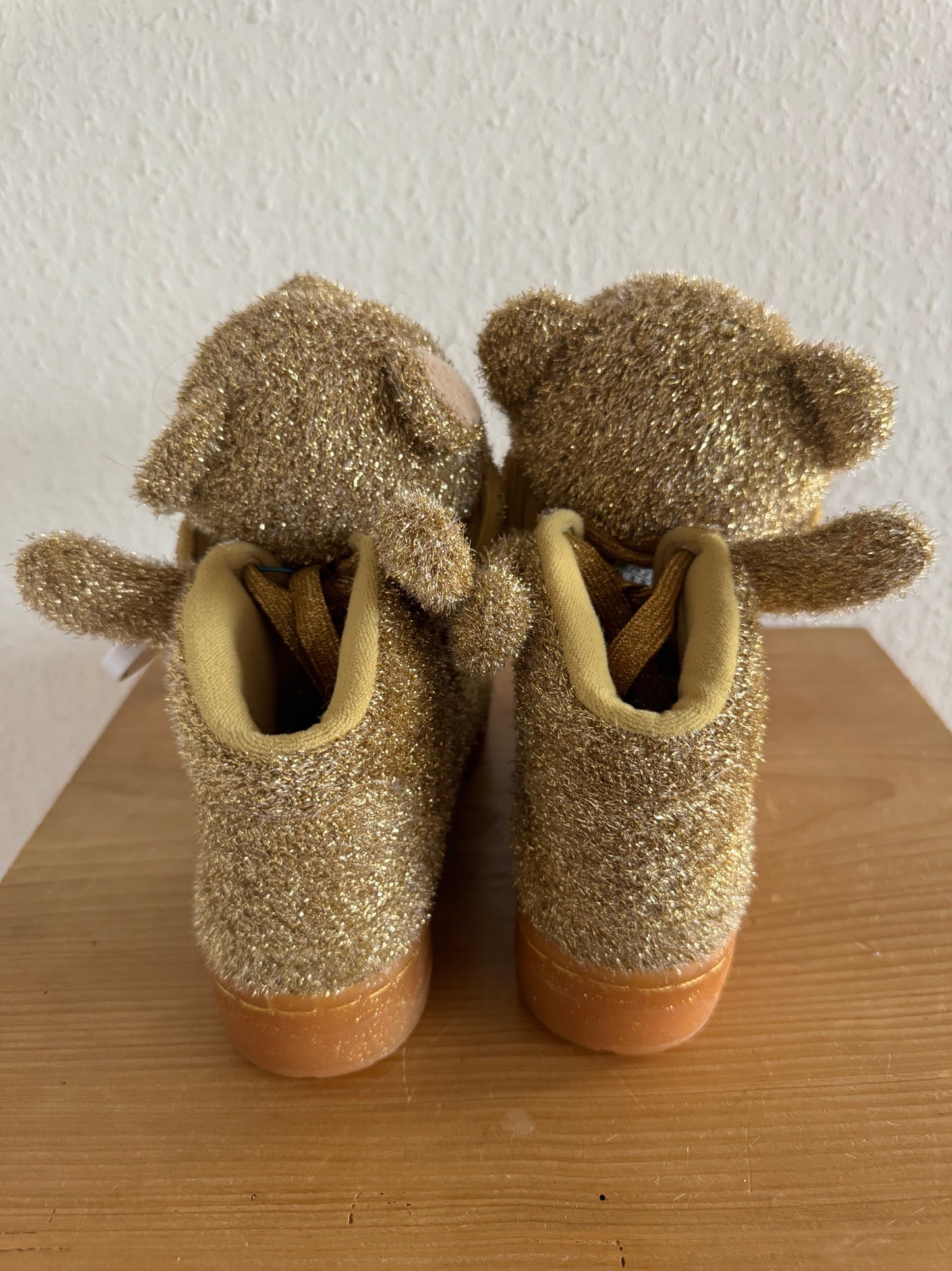 Adidas × Jeremy Scott Gold Teddy Bear Sneakers