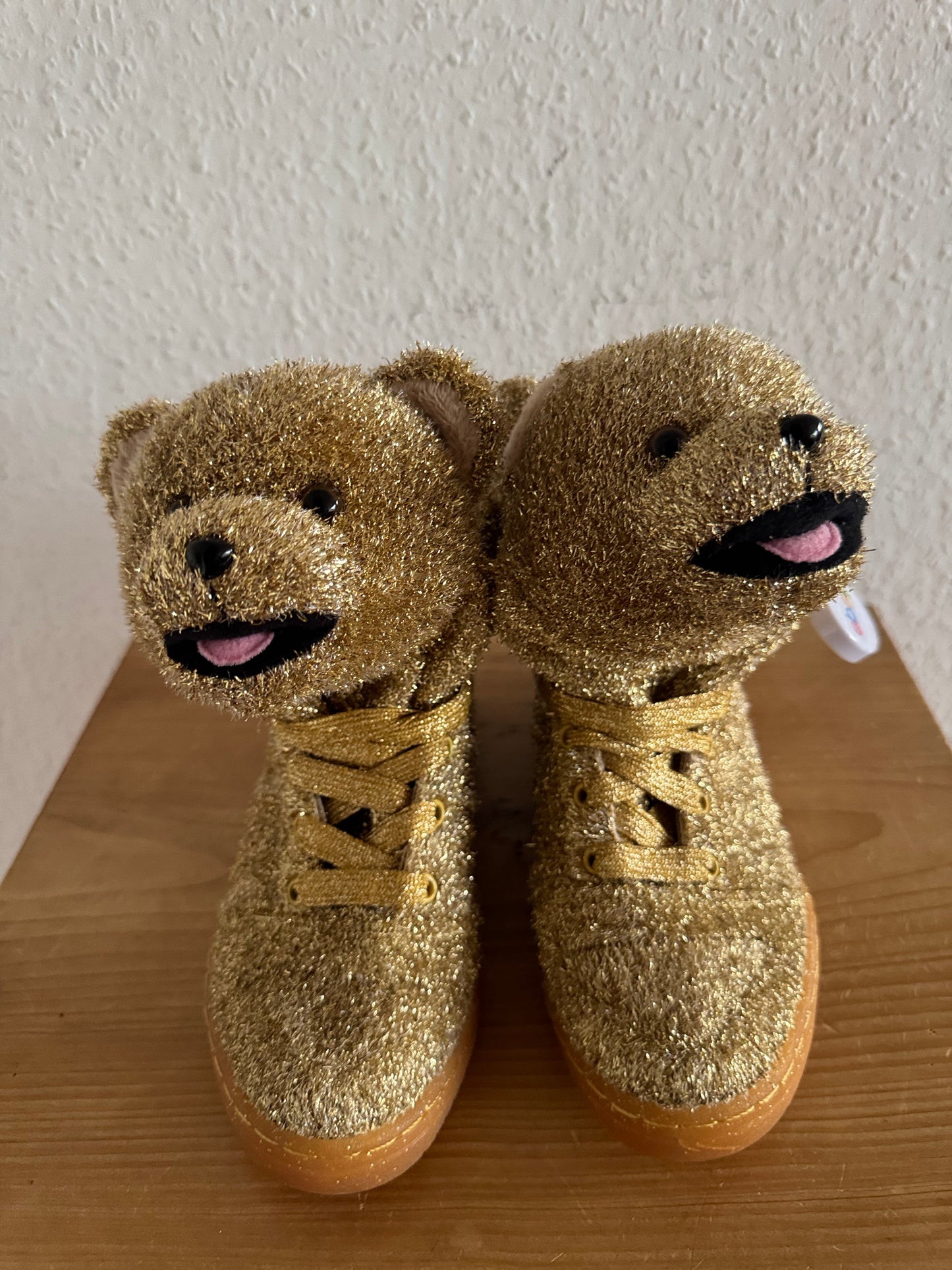 Adidas × Jeremy Scott Gold Teddy Bear Sneakers
