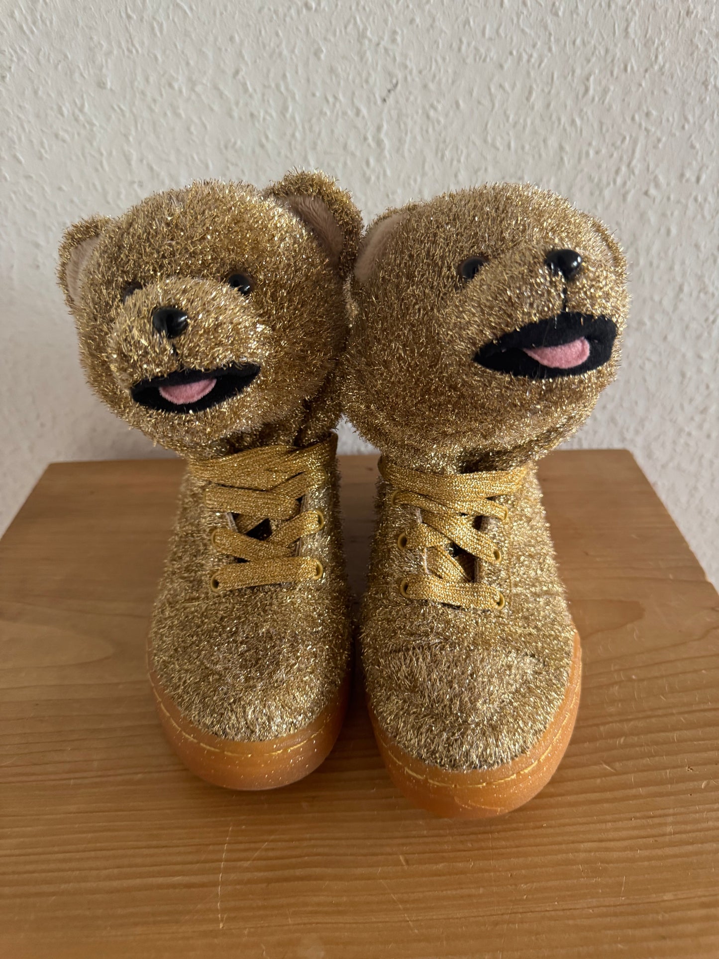 Adidas × Jeremy Scott Gold Teddy Bear Sneakers