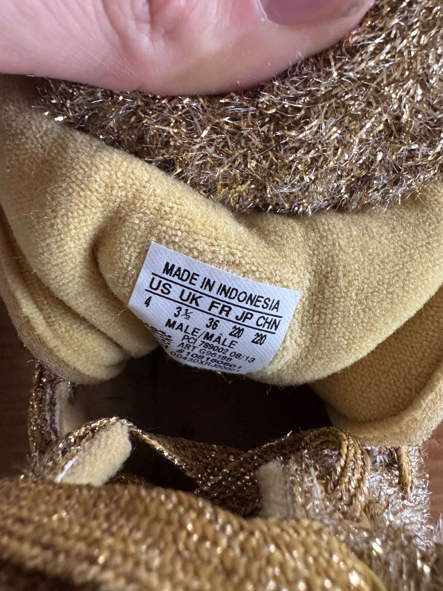 Adidas × Jeremy Scott Gold Teddy Bear Sneakers