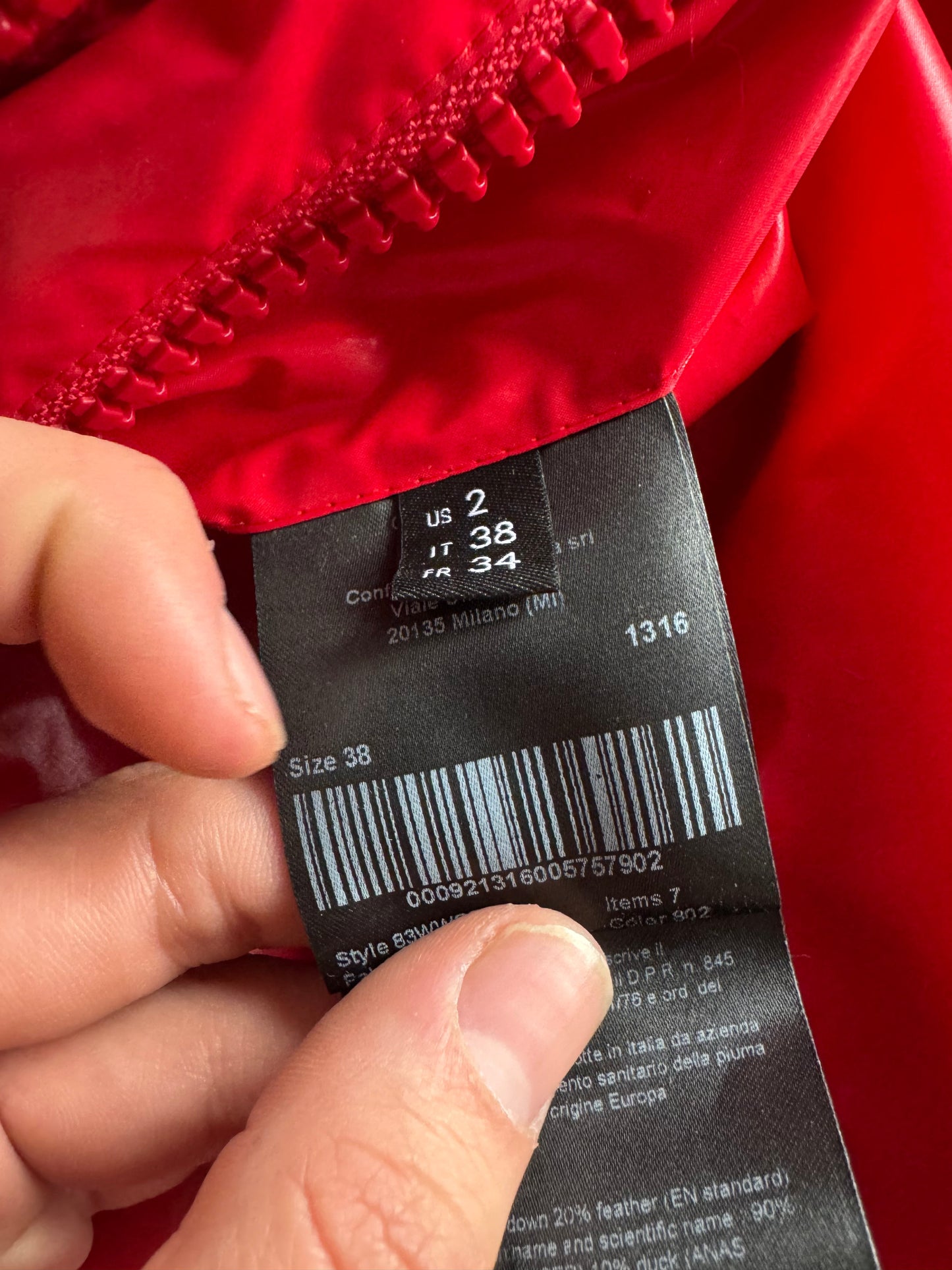 Calvin Klein 205W39NYC Red Oversized Puffer Jacket