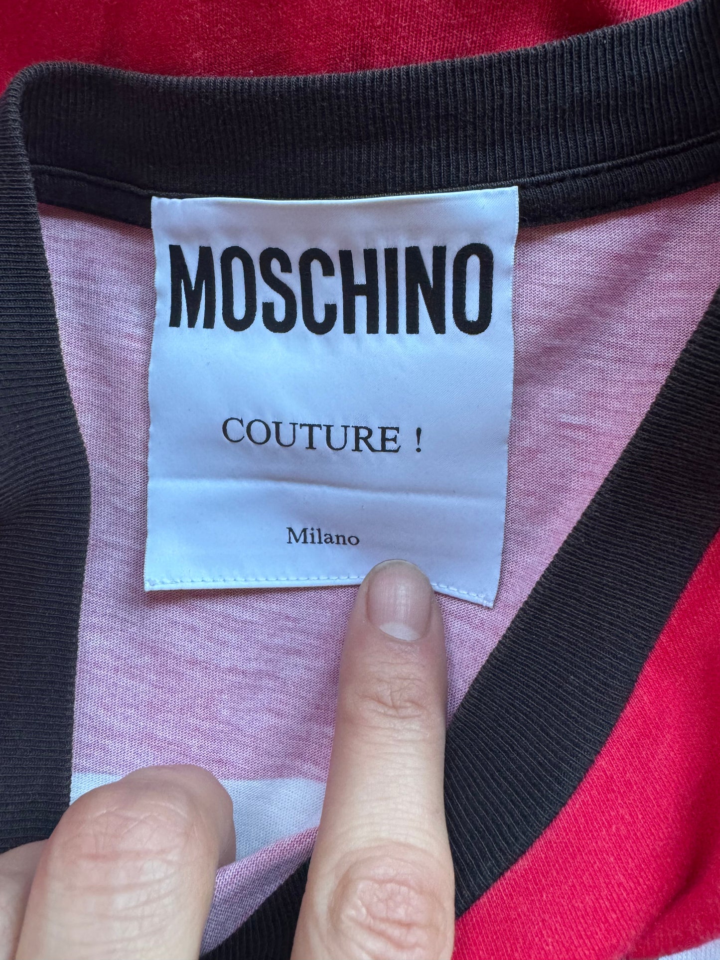 Moschino Oversized Fashion Kills Cow Graphic T-Shirt