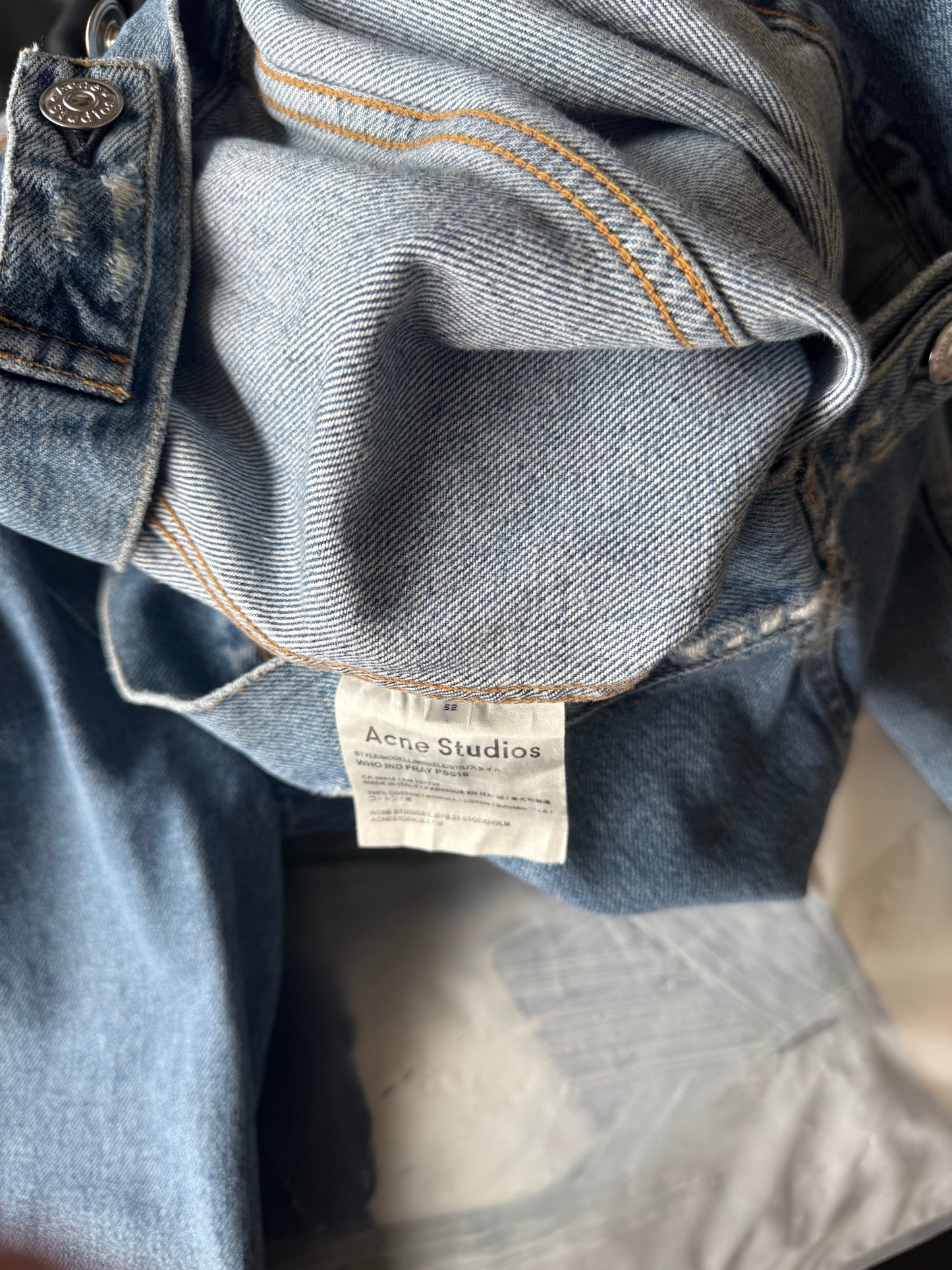 Acne Studios SS16 Who Ind Fray Denim Jacket