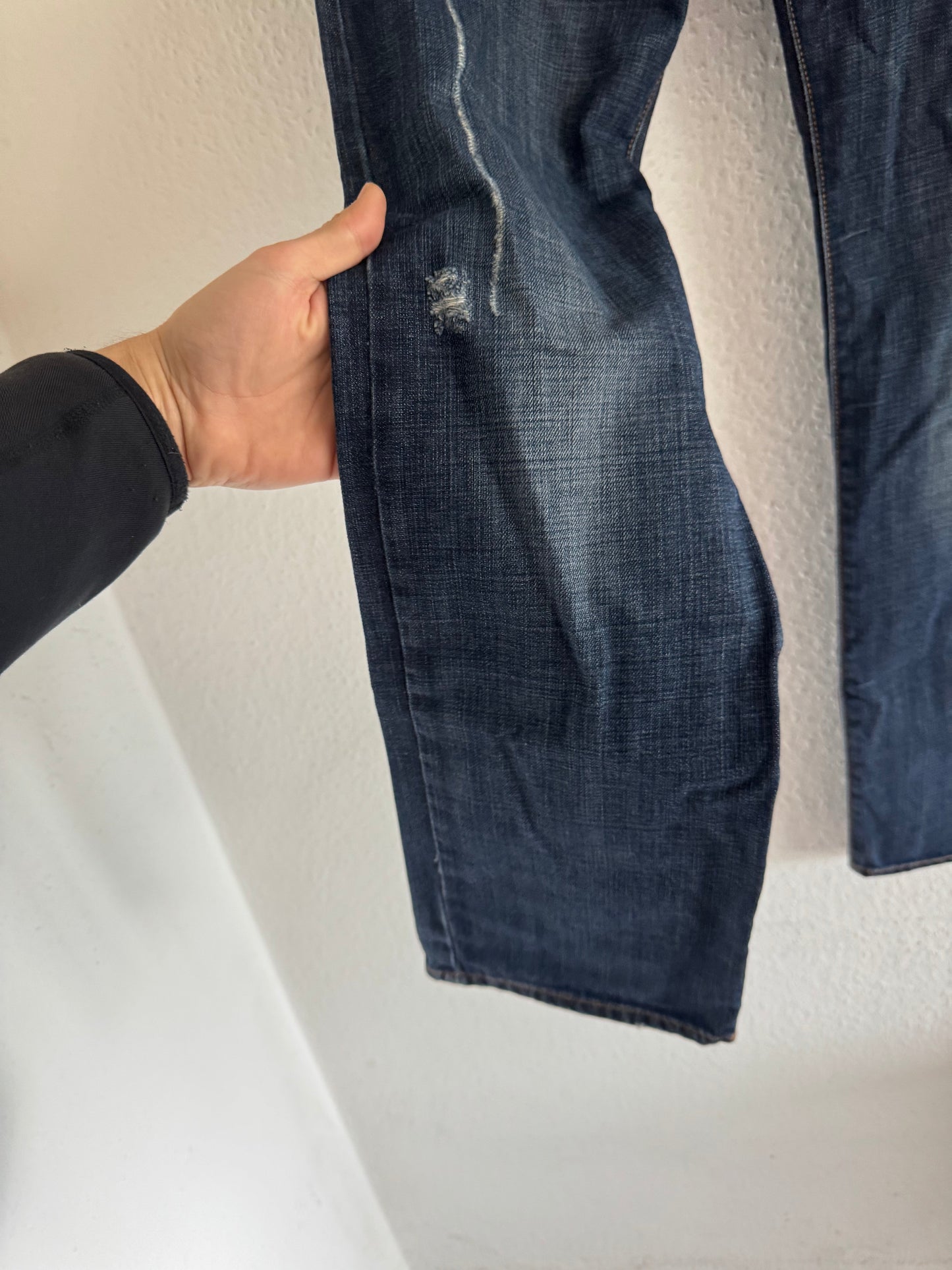 Just Cavalli Ornate Leather Pocket Denim Jeans