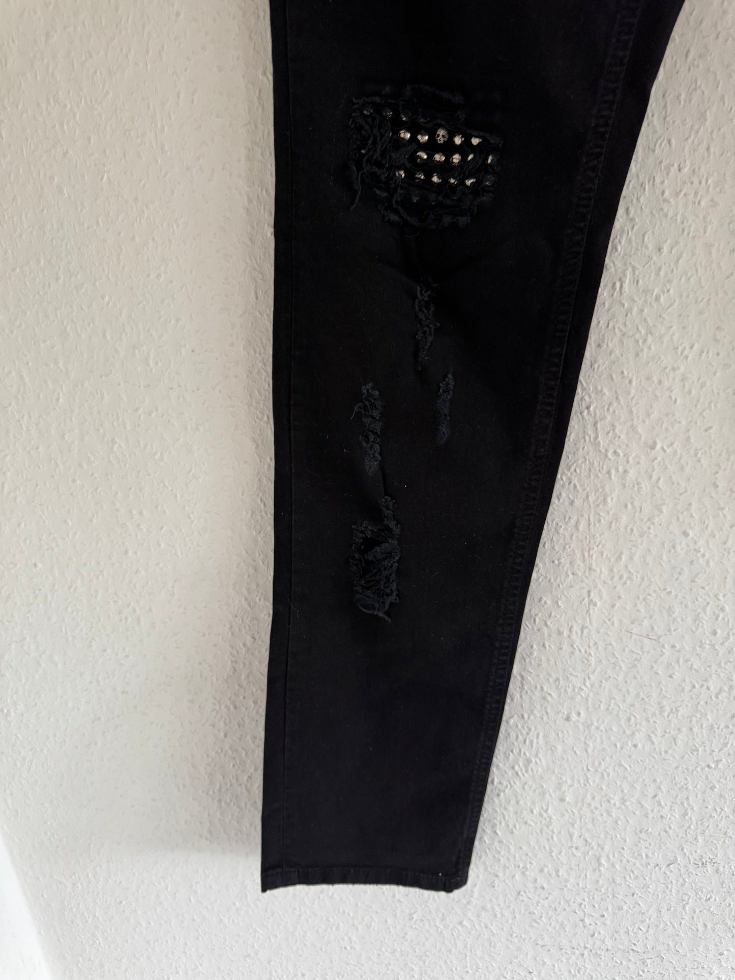 Just Cavalli Studded Distressed Slim Jeans