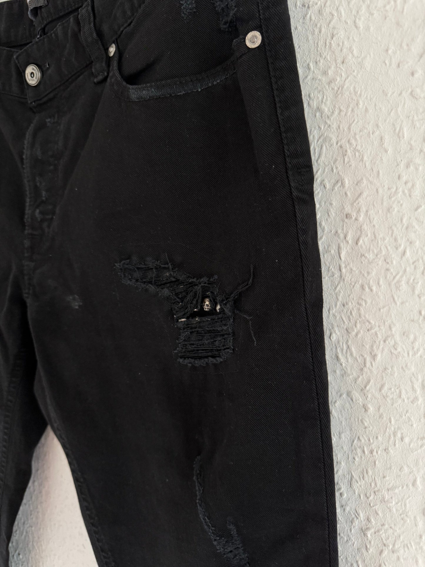 Just Cavalli Studded Distressed Slim Jeans