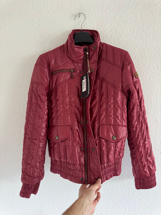Just Cavalli Glossy Red Down Style Puffer Jacket