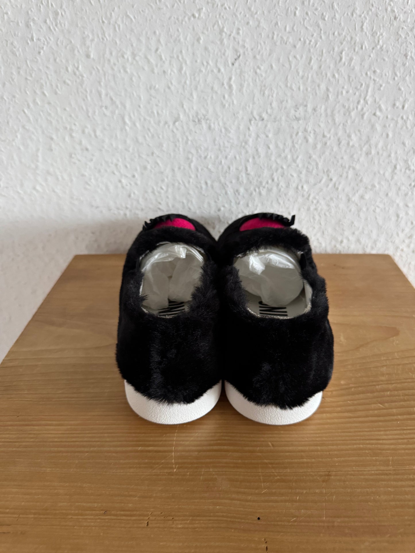 Moschino Eye Faux Fur Slippers